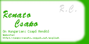 renato csapo business card